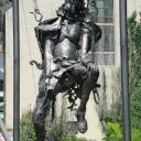 Stalen sculptuur in de oude stad van Andorra la Vella