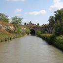 De Malpas tunnel, het kanaal gaat hier door een 165 meter lange tunnel door een heuvel