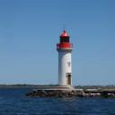 De vuurtoren bij Pointe-des-Onglous waar het Canal du Midi in het Etang de Thau uitkomt